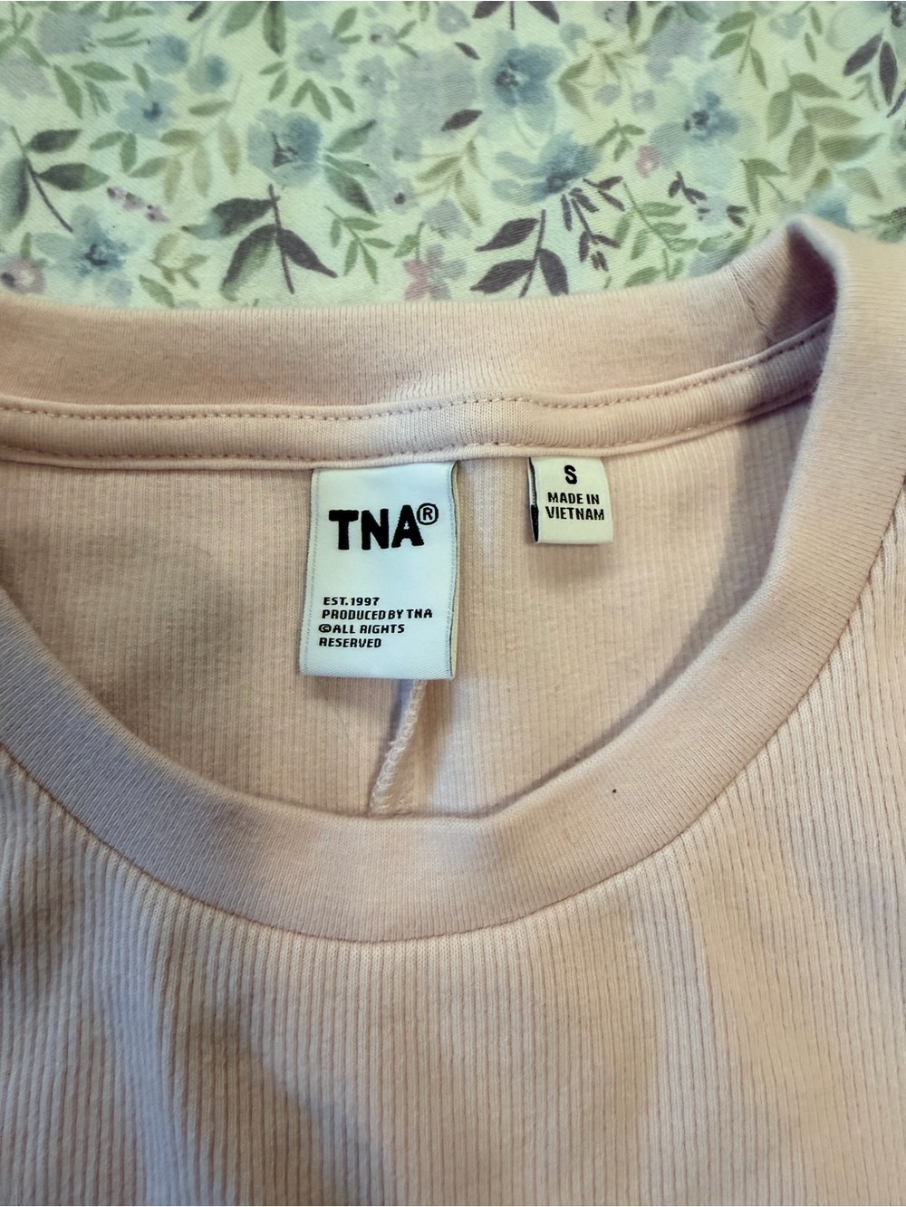 TNA Long-Sleeve Ribbed Bodycon Dress - Light Pink - Picture 5 of 5